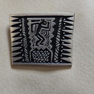 Alice Seely Kokopelli Pin Brooch Urban Fetishes New Mexico Pewter Native Style